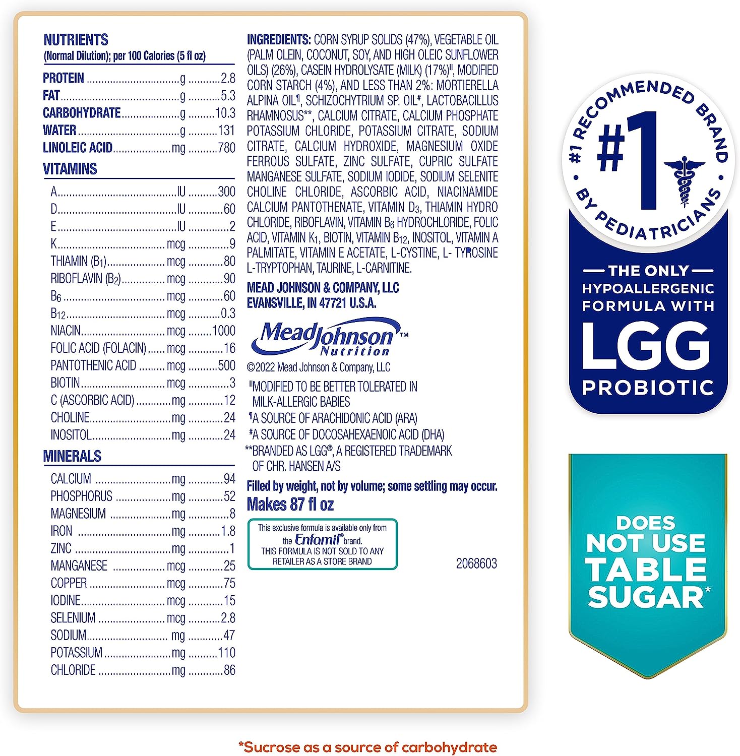 Enfamil Nutramigen Infant Formula, 12.6 Oz (Pack of 6) & Nutramigen Infant Formula, Hypoallergenic and Lactose Free Formula, Fast Relief from Severe Crying and Colic, 32 Fl Oz, Pack of 6 - Image 4